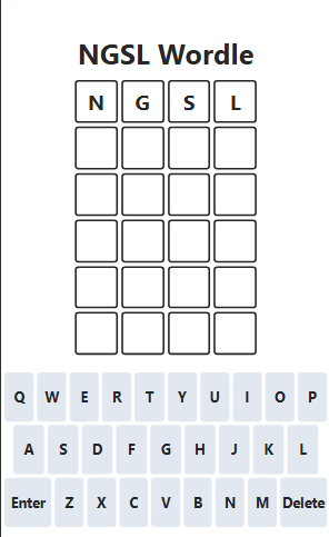 NGSL Wordle Puzzles